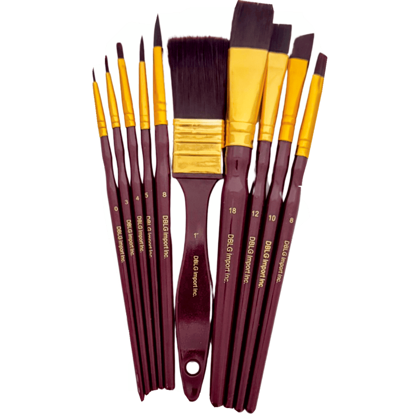 DBLG Taklon Assorted Brush 10/Set