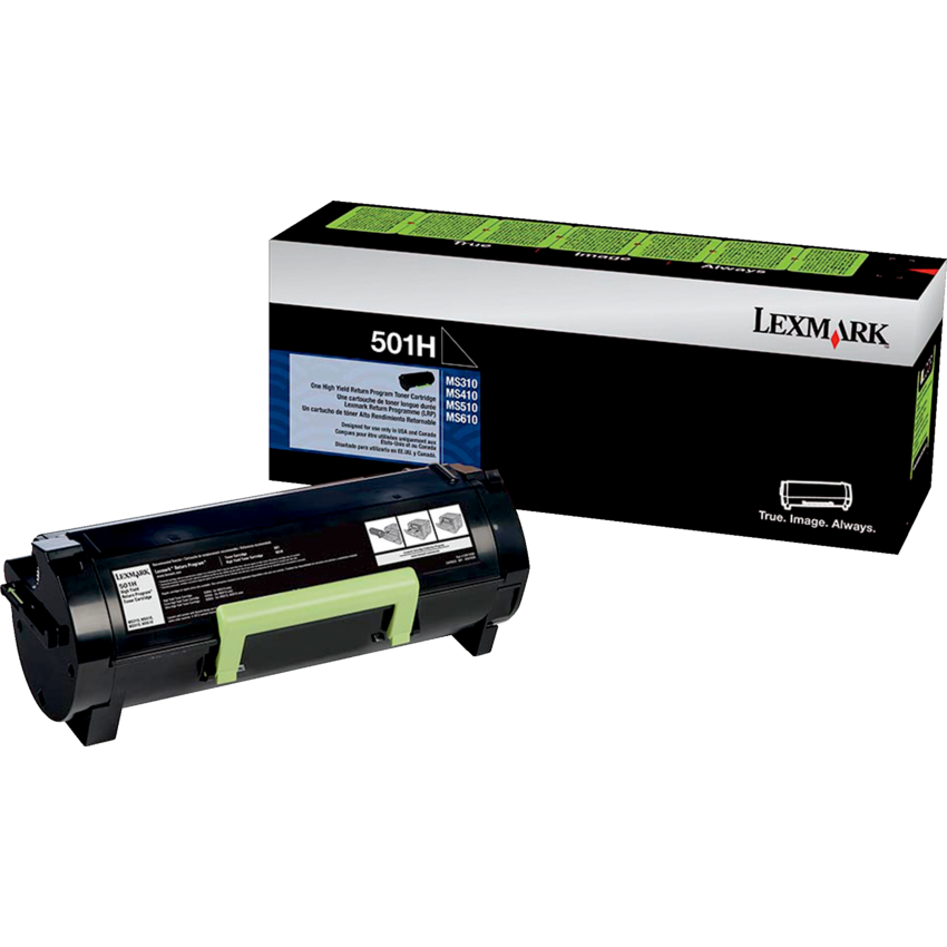 Lexmark® Laser Cartridge High Yield Return Program #501H Black