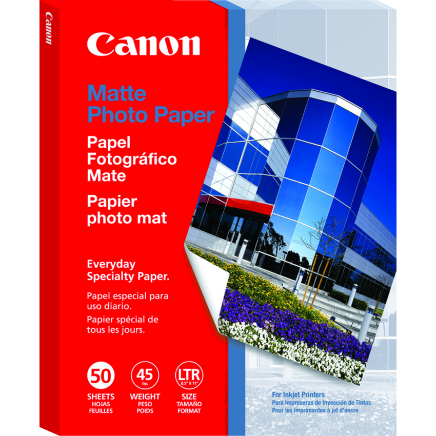 Canon Matte Photo Paper 108B 45lb Letter 50/pkg