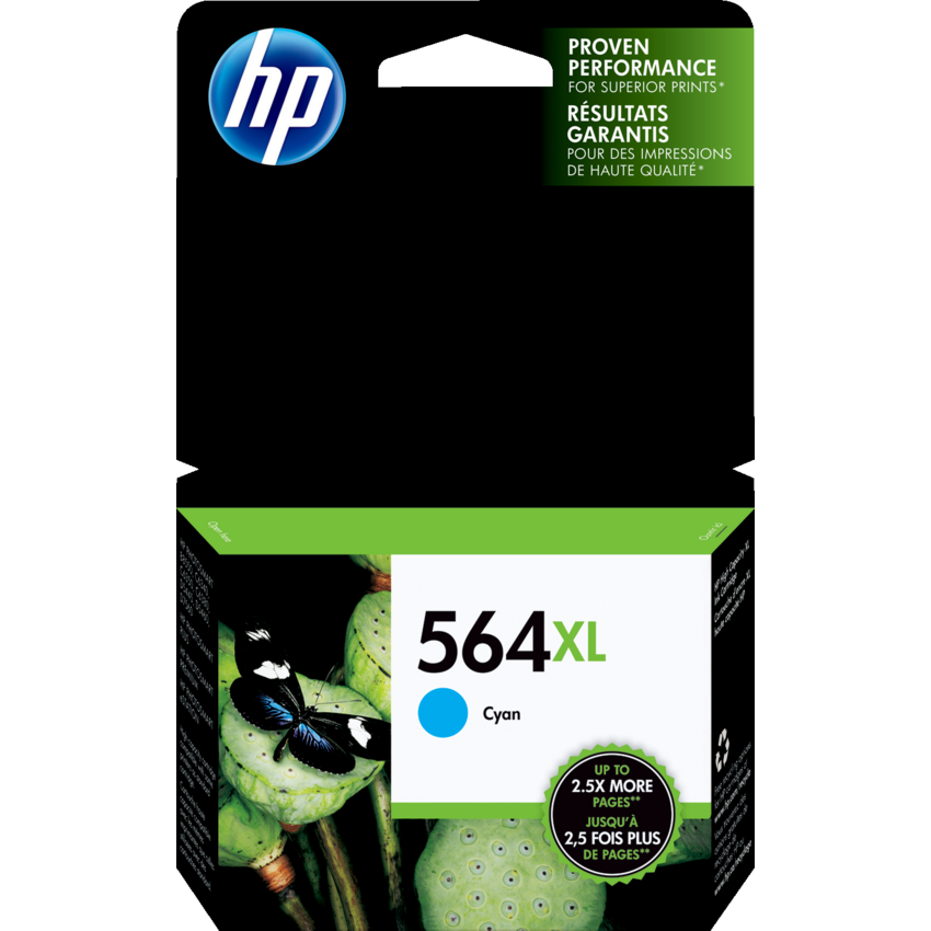 HP Inkjet Cartridge High Yield CB323WN #564XL Cyan