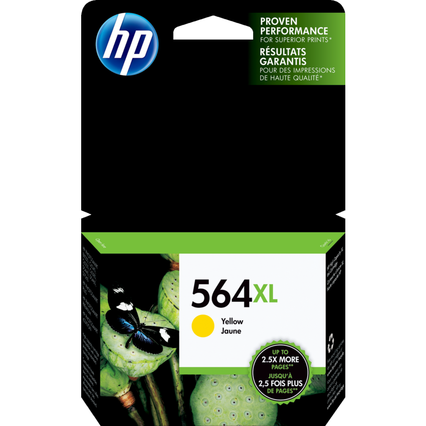 HP Inkjet Cartridge High Yield CB325WN #564XL Yellow