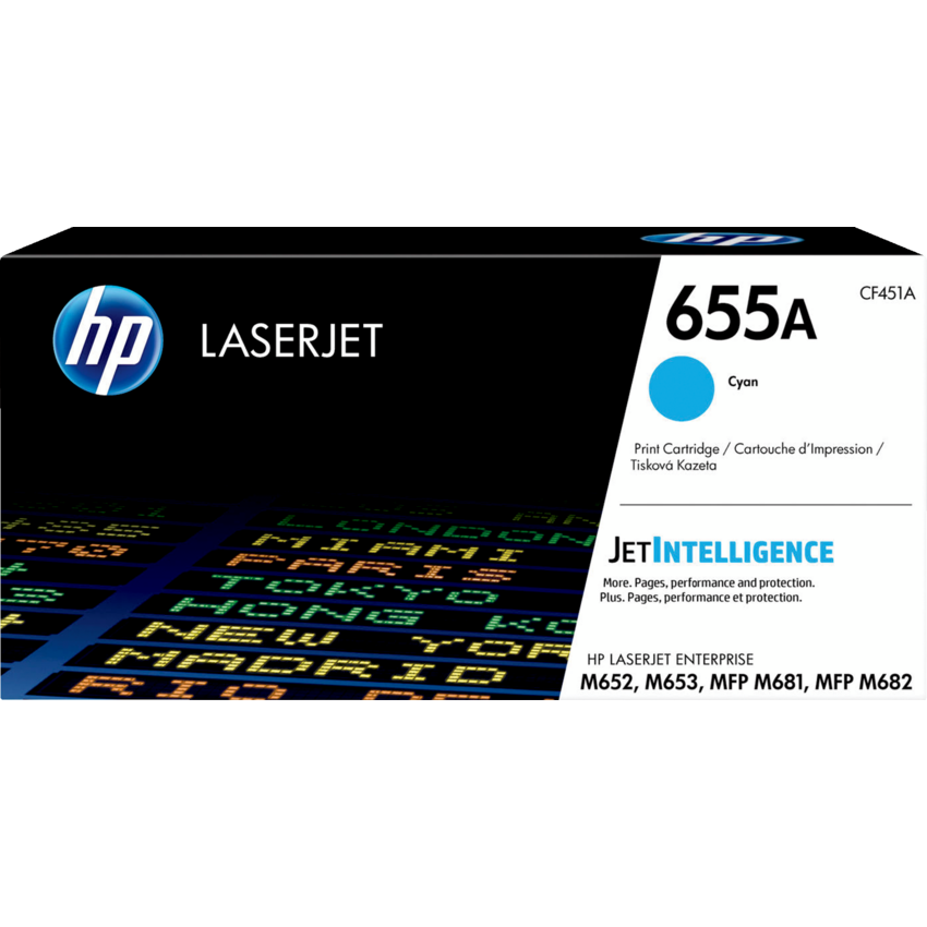 HP LaserJet Laser Cartridge #655A High Yield Cyan