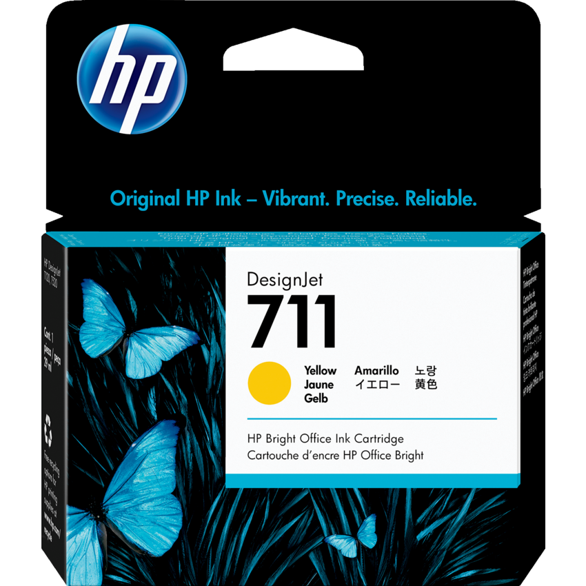 HP Inkjet Cartridge #711 Yellow