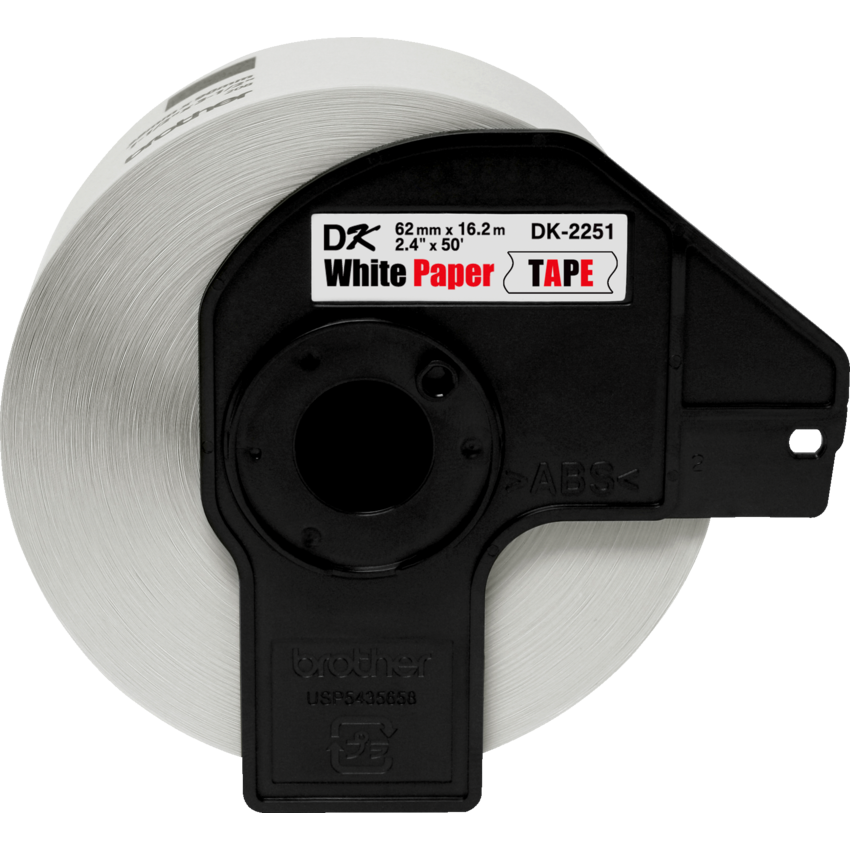 Brother P-Touch® Continuous Length Paper Tape 2-13/32"W x 50' Red and Black