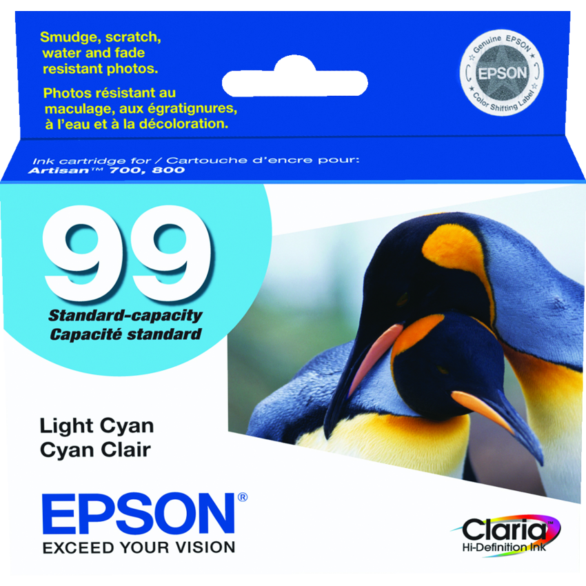 Epson® Claria Inkjet Cartridge T099520-S #99 Light Cyan