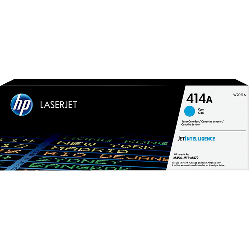HP Laser Cartridges W2021A #414 Cyan
