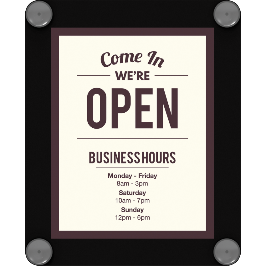 Deflecto® Double-Sided Window Display 8-1/2" x 11" Clear with Black Border