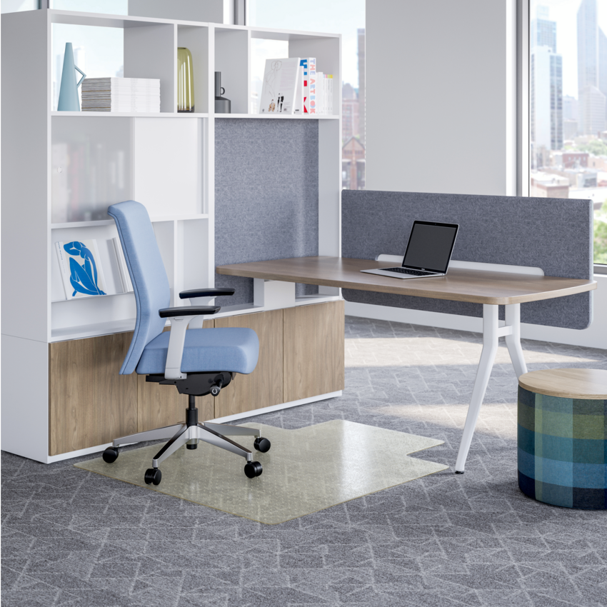Deflecto® OceanMat Chair Mats for Carpet Lipped 45" x 53"