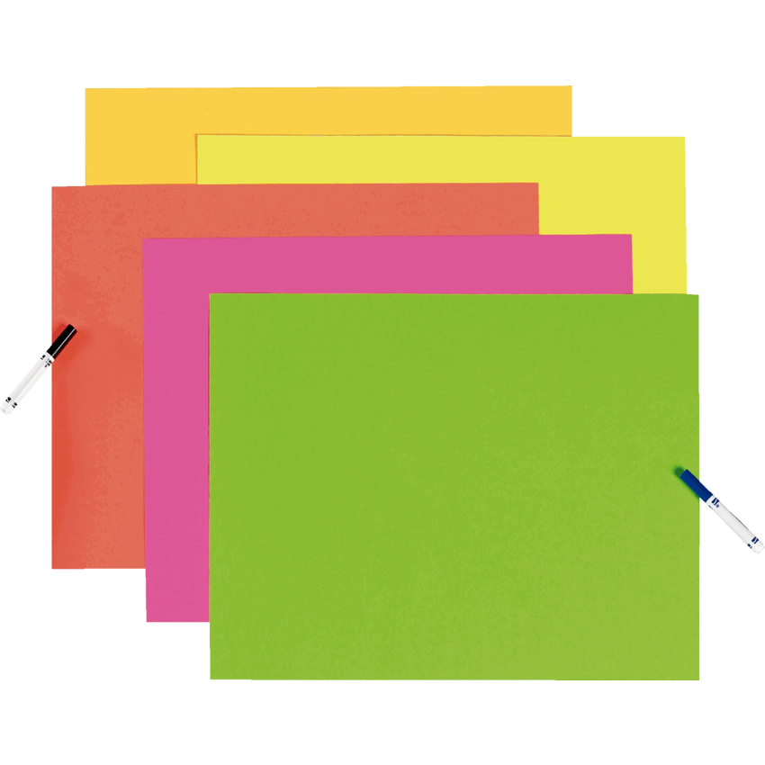UCreate® Coated Poster Board 22" x 28" Assorted Neon Colours