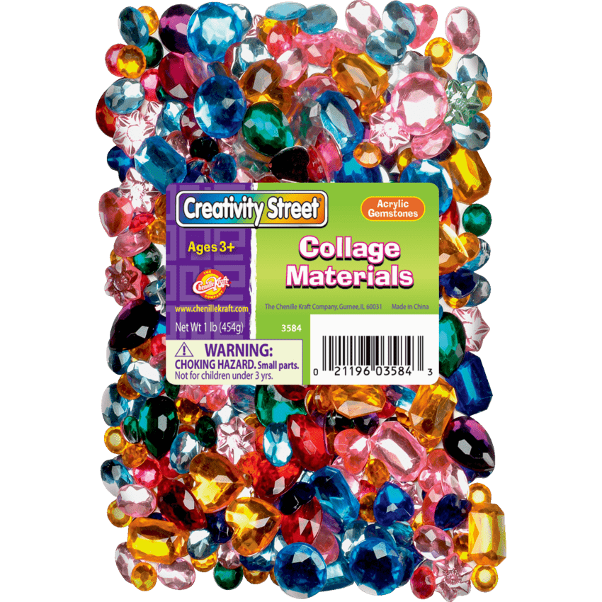 Creativity Street® Gemstones Assorted Sizes and Colours 1 lb