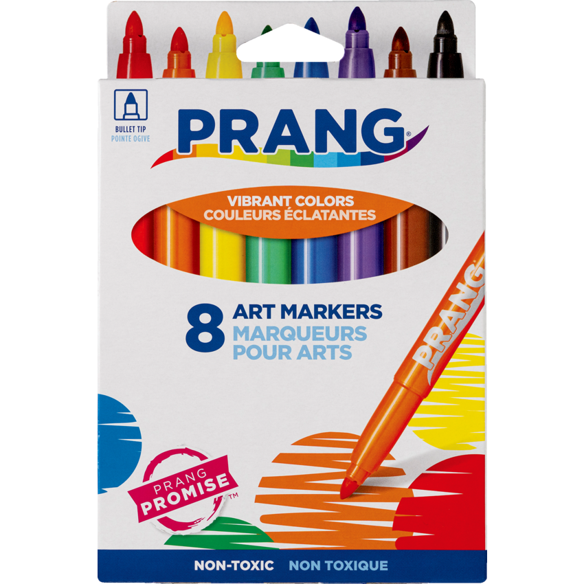 Prang® Art Markers Bullet Tip Classic Colours 8/pkg