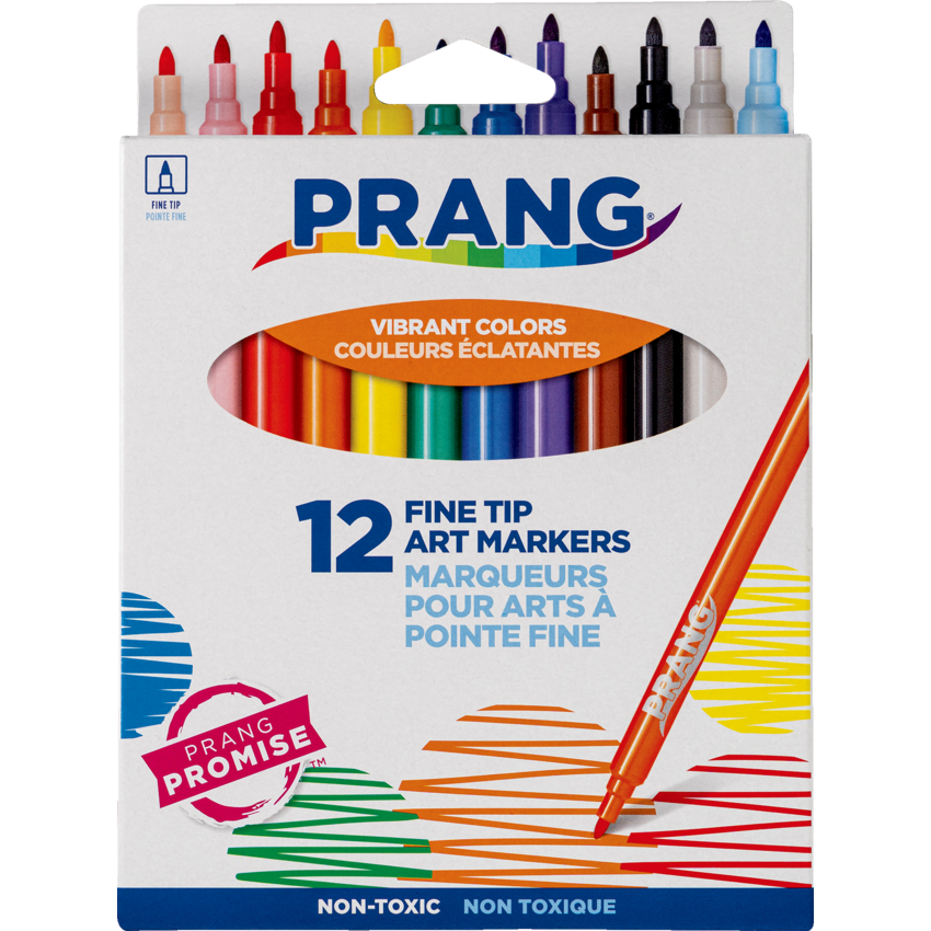 Prang® Fine Line Markers Classic Colours 12/pkg