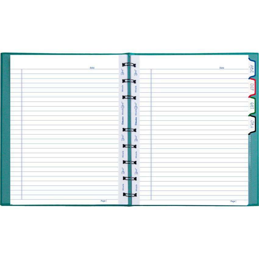 Blueline® MiracleBind™ Notebook 9-1/4x7-1/4" 150 pgs Turquoise