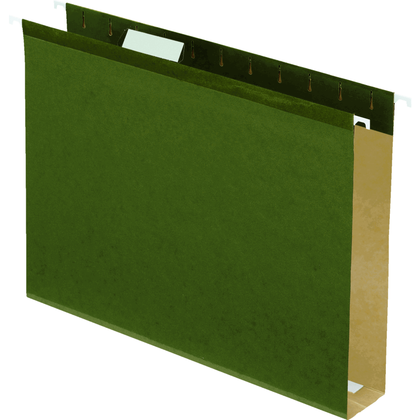 Pendaflex® Extra Capacity Hanging Folders 2" Letter Standard Green 25/box