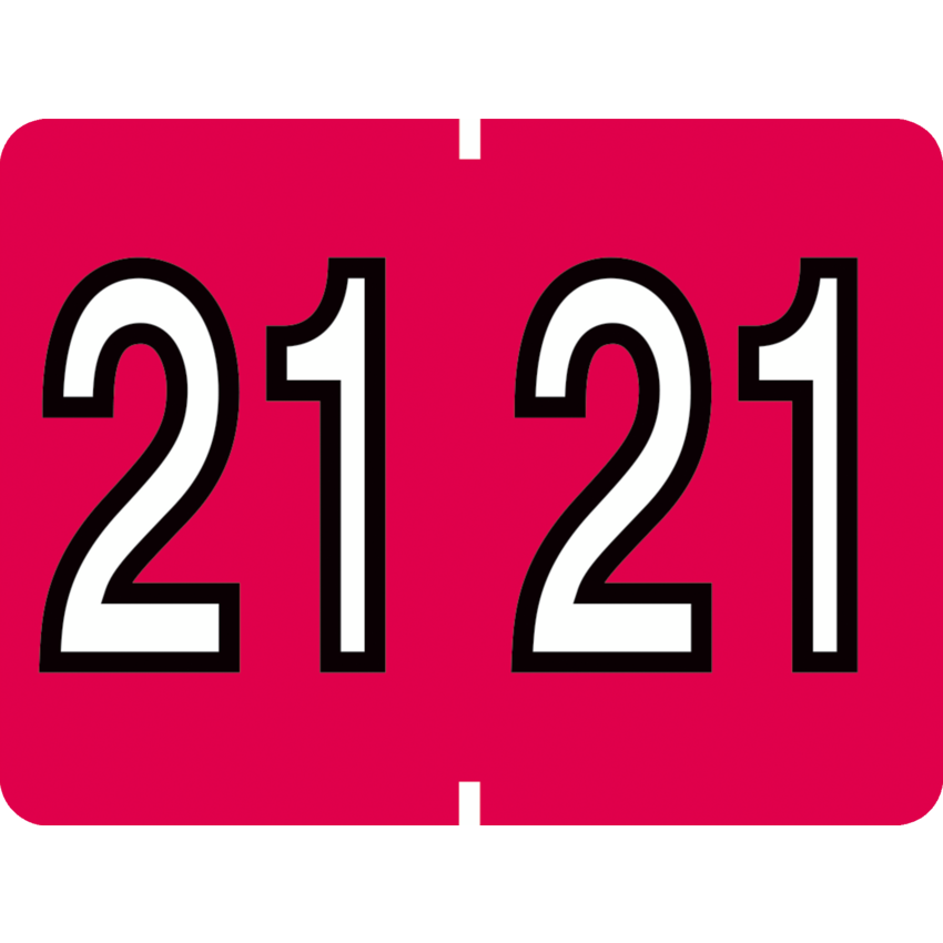 Pendaflex® Labels Year 2021 Red 500/box