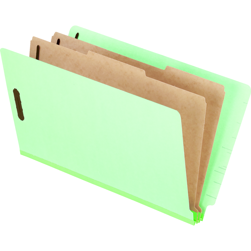 Pendaflex® Pressboard Shelf Classification Folder Legal Pale Green