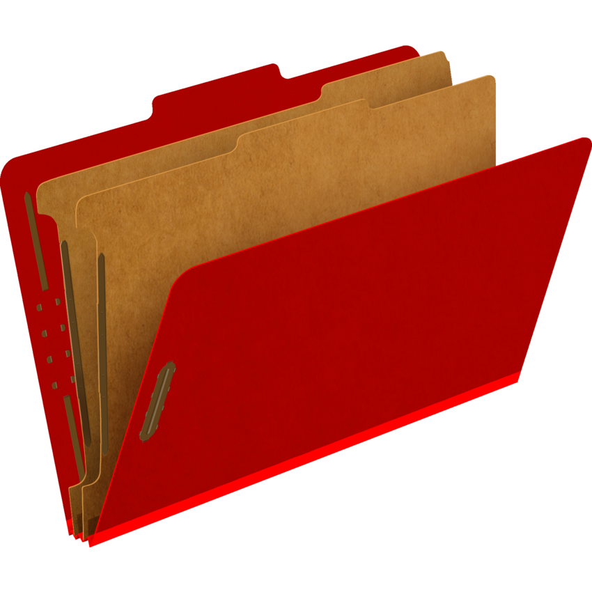 Pendaflex® Moisture Resistant Coloured Classification Folders Legal Bright Red