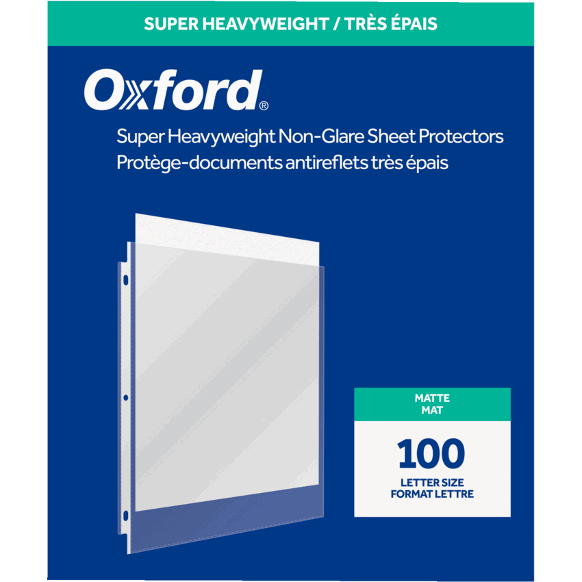 Oxford® Page Protectors Matte 4 mil Letter 100/box