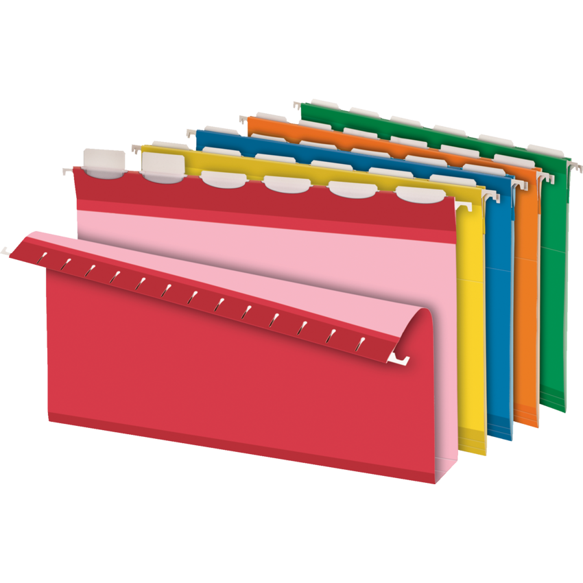 Pendaflex® Ready-Tab® Extra Capacity Hanging Folders with Lift Tab® 2" Legal Assorted Colours 20/box