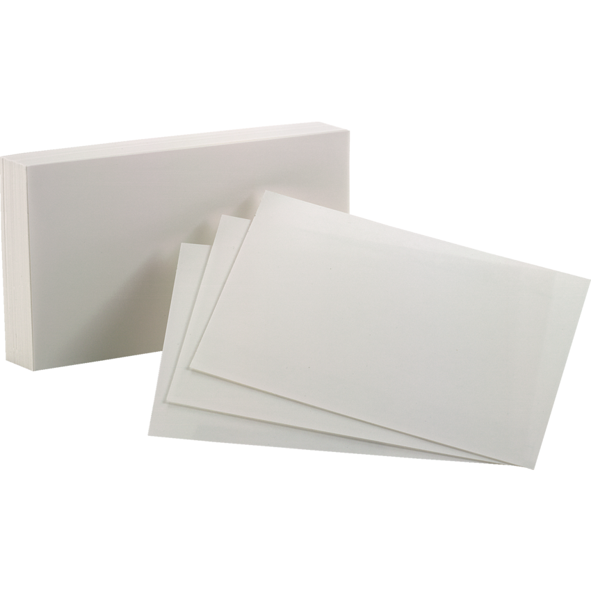 Oxford® White Index Cards 5" x 8" 100/pkg