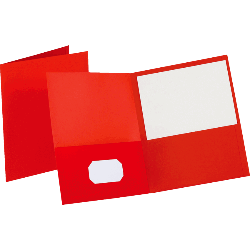 Oxford® Twin Pocket Portfolio Red 6/pkg