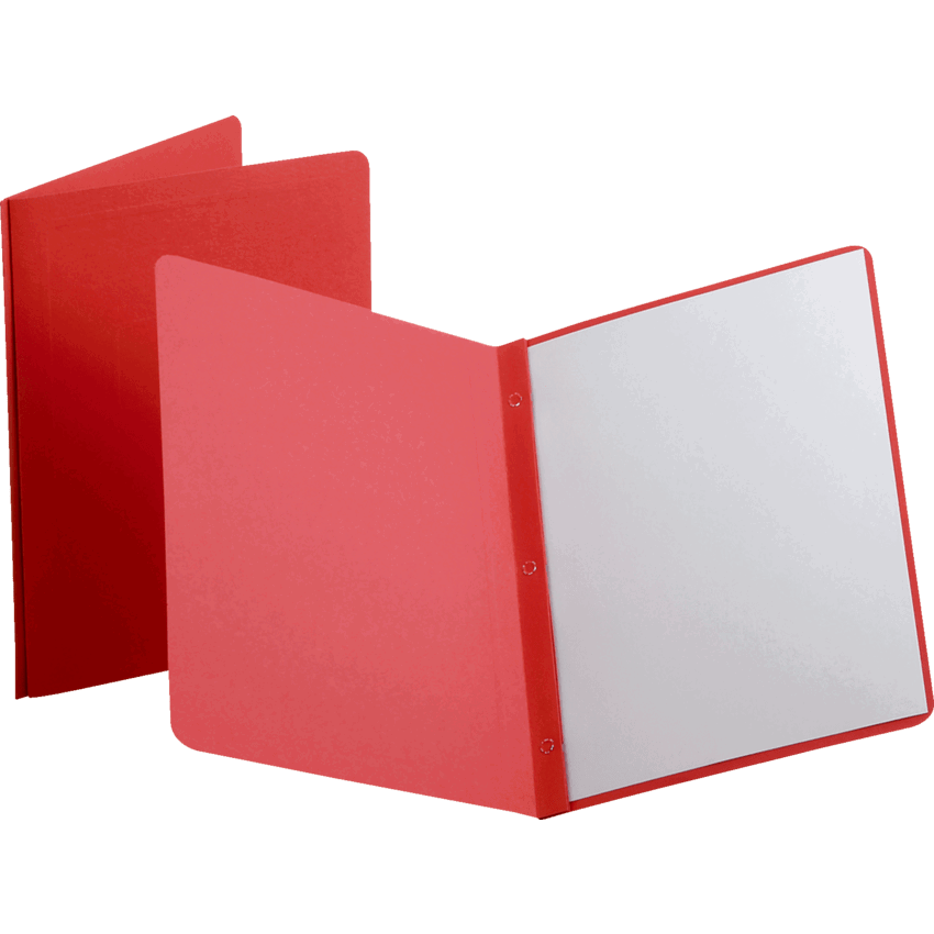 Oxford® Panel & Border Report Covers Letter Red 6/pkg