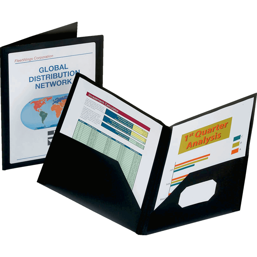 Oxford® Viewfolio™ Portfolio 8-1/2" x 11" Black