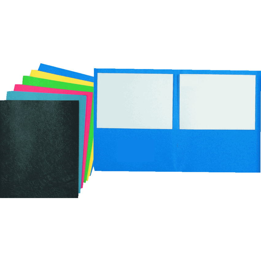 Oxford® Twin Pocket Portfolio Light Blue 25/box