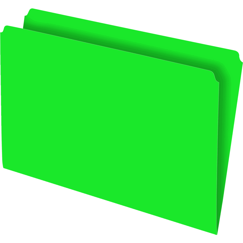 Pendaflex® Straight Cut Vertical Coloured File Folders Legal Green 100/box