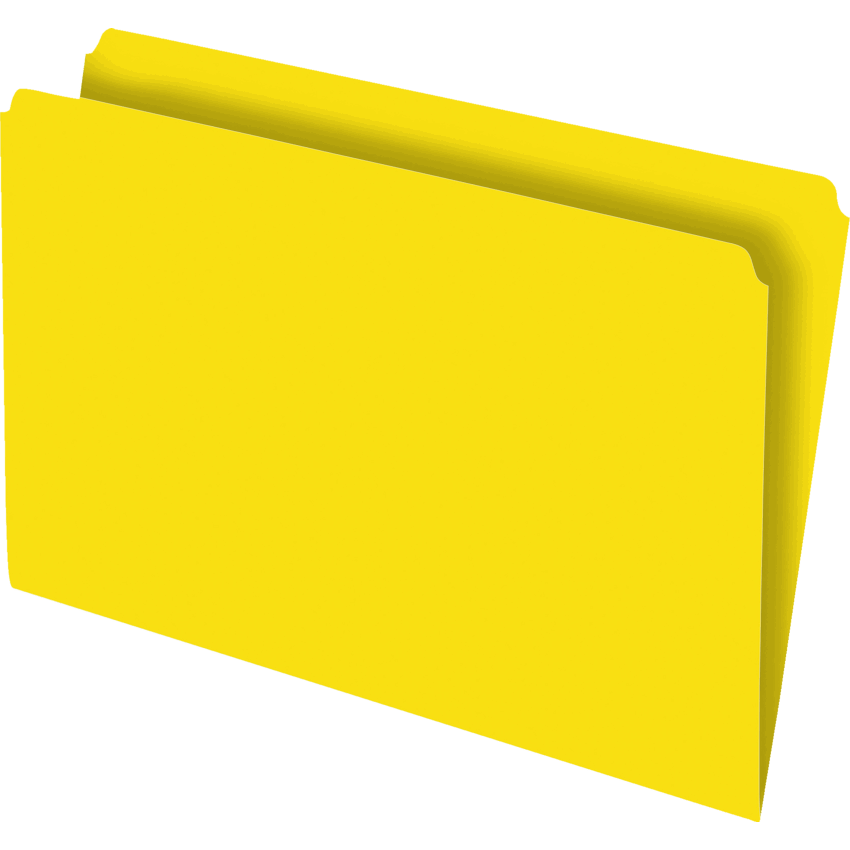 Pendaflex® Straight Cut Vertical Coloured File Folders Legal Yellow 100/box