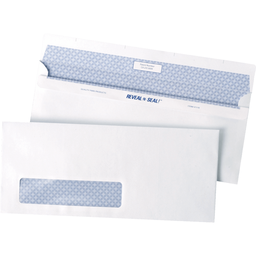 Quality Park® Reveal-N-Seal® Envelopes with Window #10, 500/box