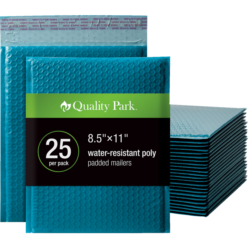 Quality Park® Bubble Mailers Blue 8-1/2" x 11" 25/box