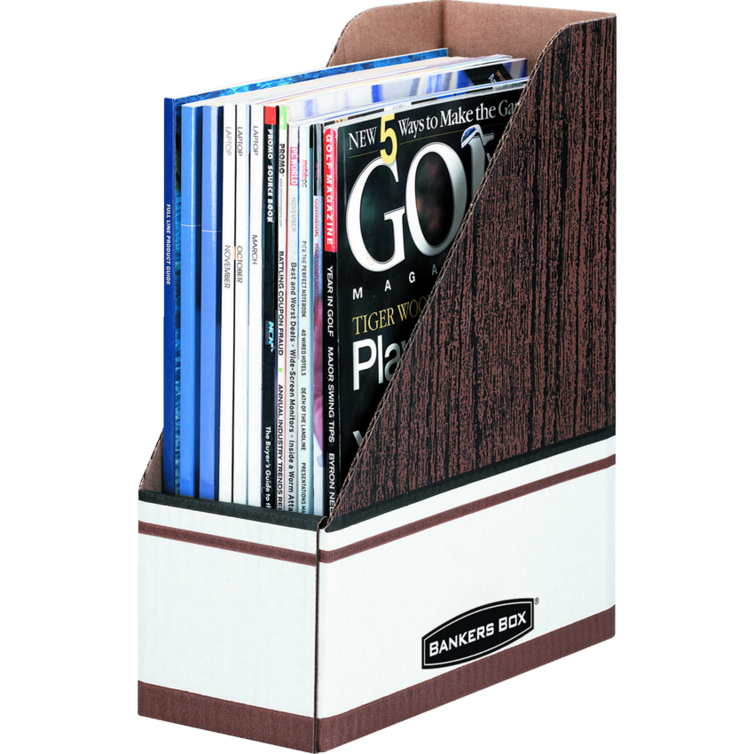 Bankers Box® Corrugated Magazine File 4-1/4" x 9-5/8" x 11-3/4"H
