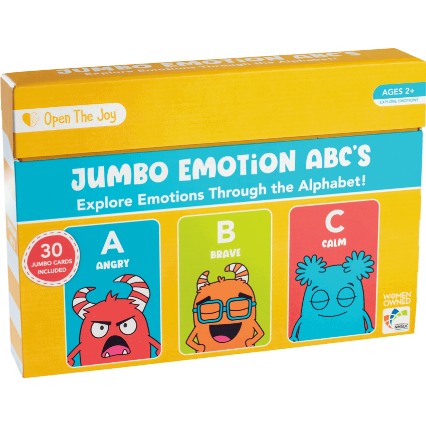 Open The Joy® Jumbo ABC Emotion Cards English 30/pkg