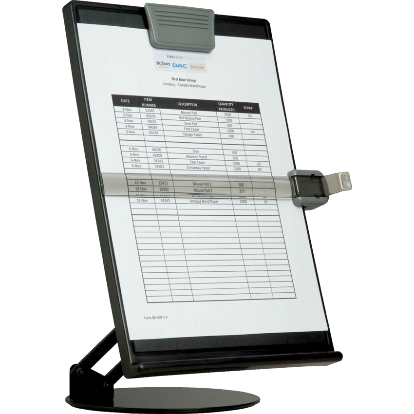DAC® EuroHolder Weighted Base Copyholder Black