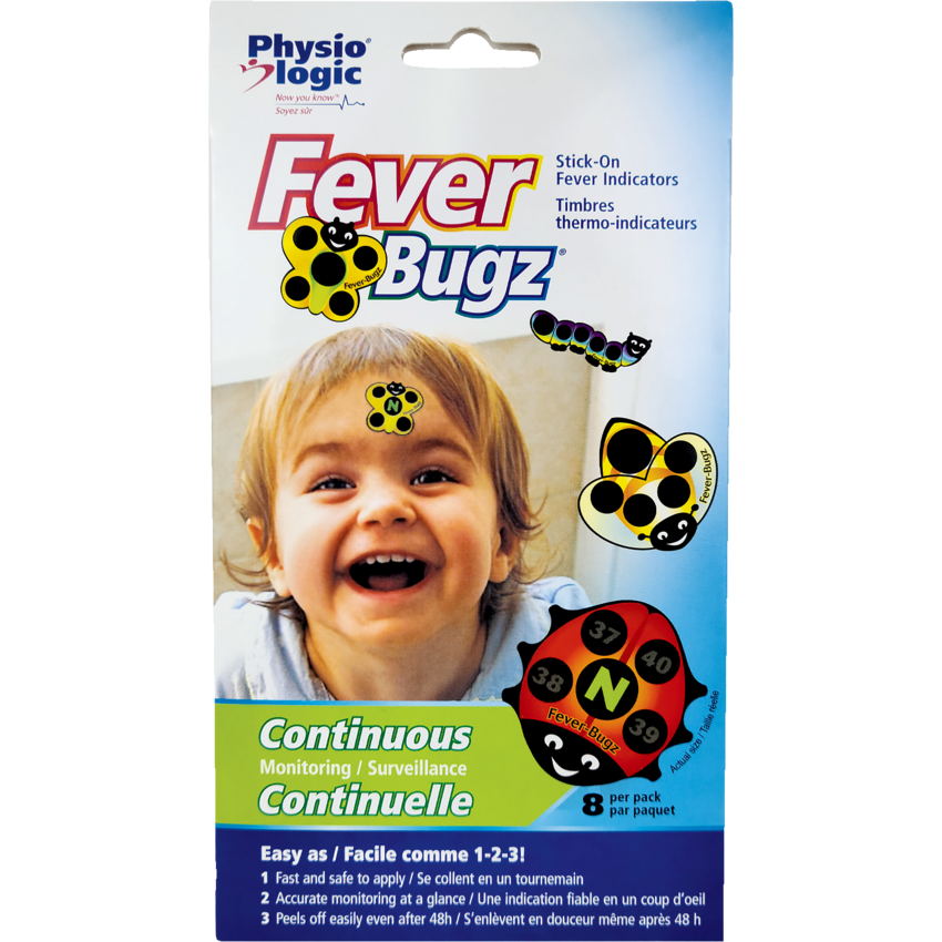 First Aid Central® Fever-Bugz® Stick-On Fever Indicators 8/pkg