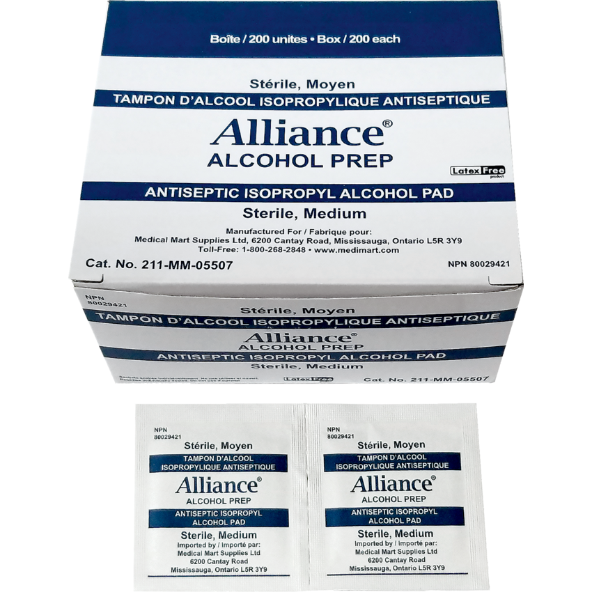 Alliance Alcohol Prep Pads 200/bte