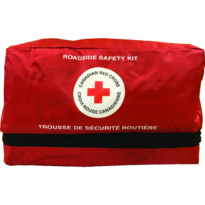 Canadian Red Cross Roadside First Aid & Safety Kit Red