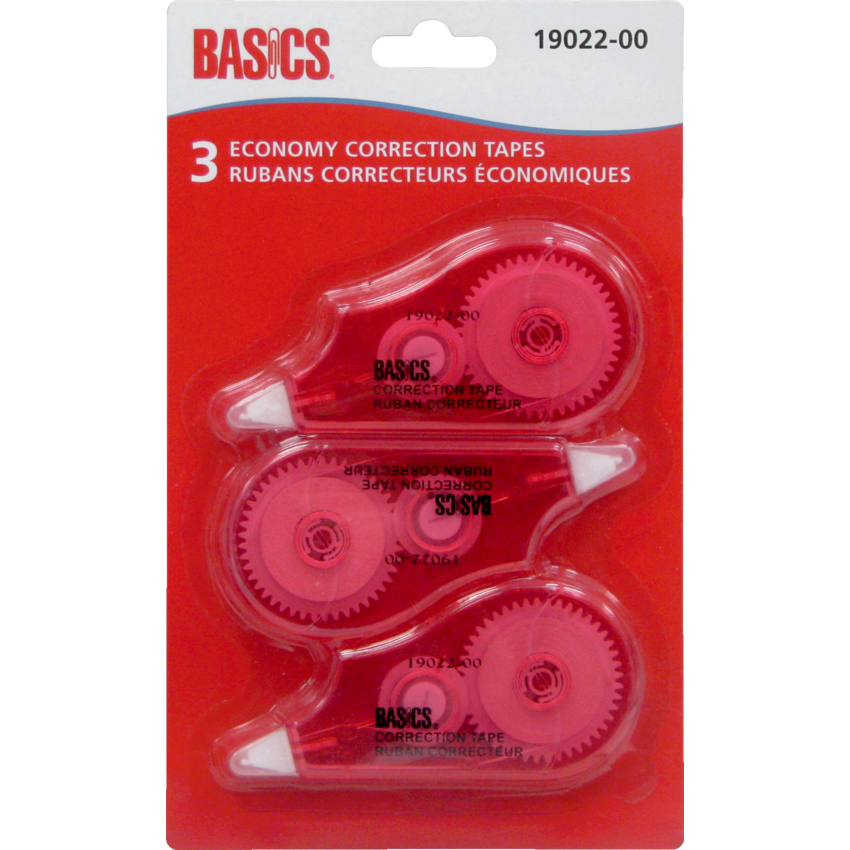 Basics® Economy Correction Tape 3/pkg