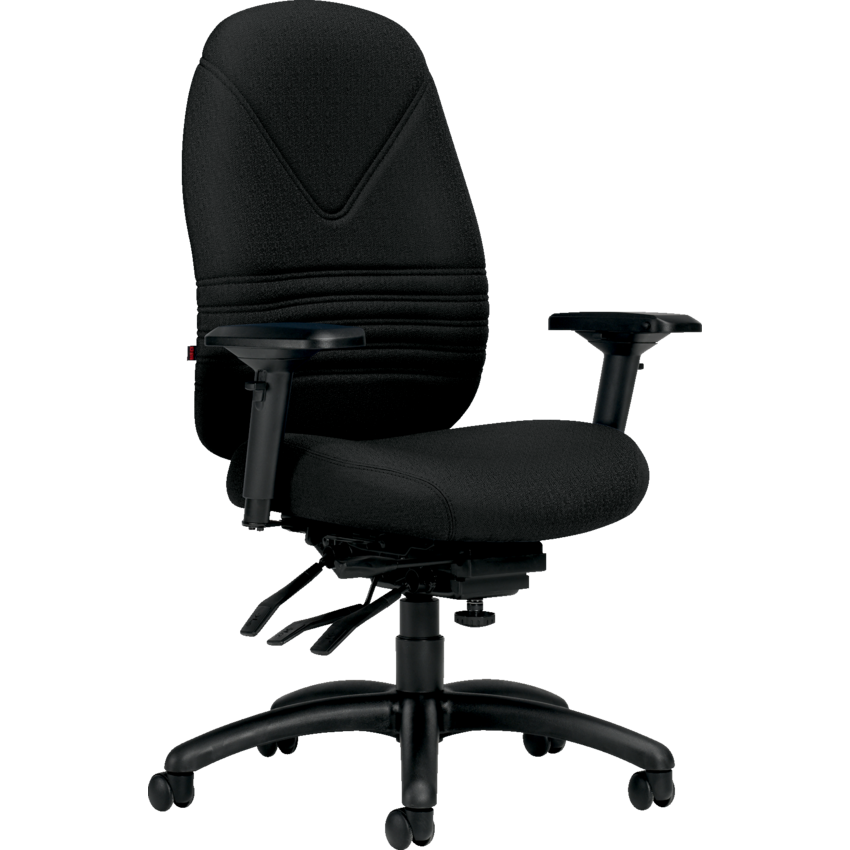 Basics® Chevron Ultra™ High Back Multi-Tilter Chair Fusion Fabric Carbon