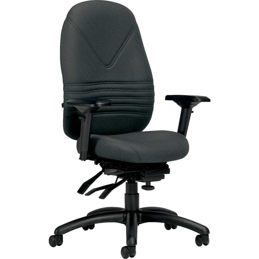 Basics® Chevron Ultra™ High Back Petite Seat Multi-Tilter Chair Fusion Fabric Graphite