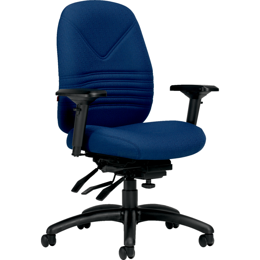 Basics® Chevron Ultra™ Medium Back Multi-Tilter Chair Fusion Fabric Cobalt