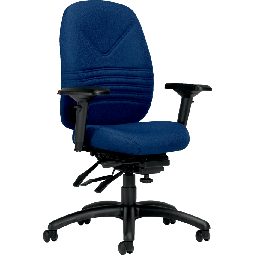 Basics® Chevron Ultra™ Medium Back Petite Seat Multi-Tilter Chair Fusion Fabric Cobalt