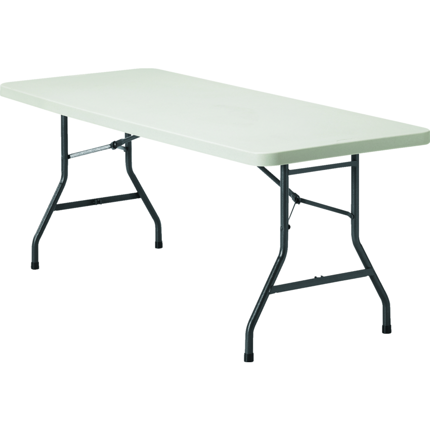 Offices to Go Lite Lift™ II Rectangular Folding Table 72" x 30" Plastic Oyster Top