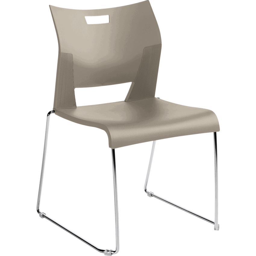 Global® Duet™ Stacking Chair Armless Latte