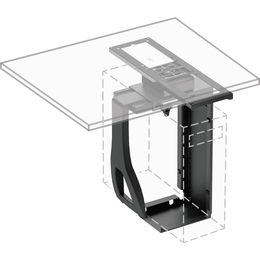 Global® Productivity Solutions™ CPU Holder on Glide Track 3-1/2"W x 9-1/4"D x 13-1/2"H