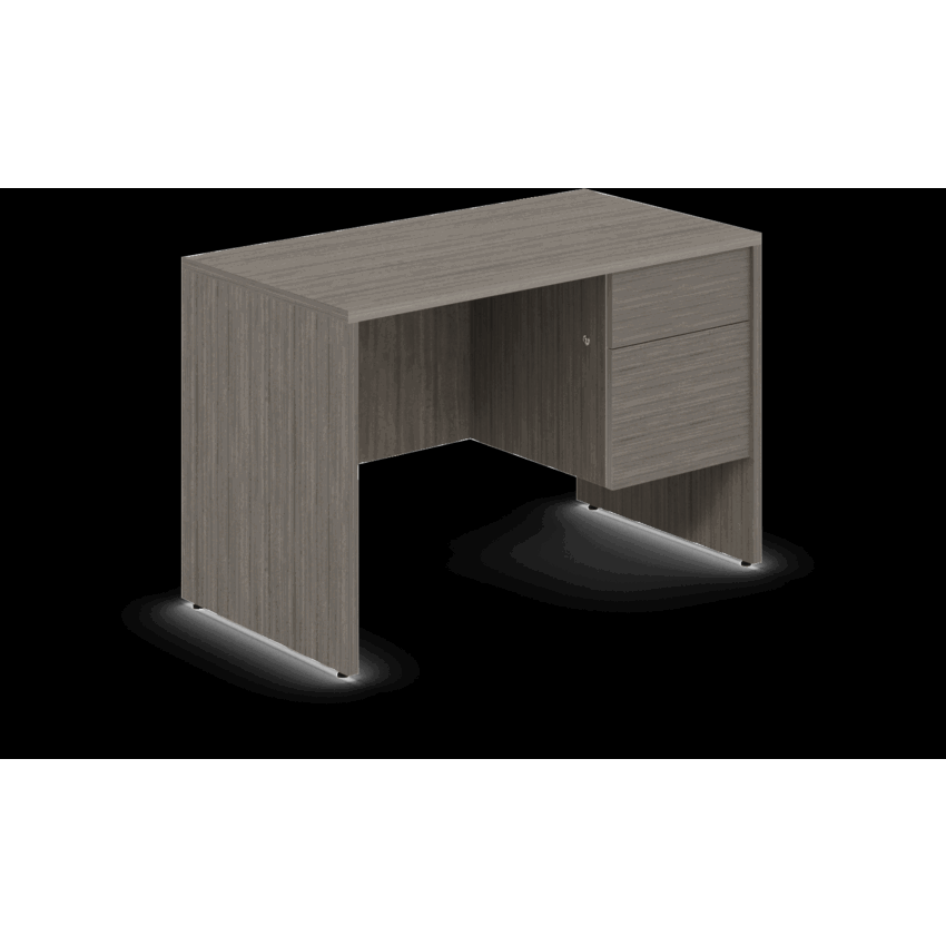 Global® Genoa® Single Pedestal Desk Absolute Acajou