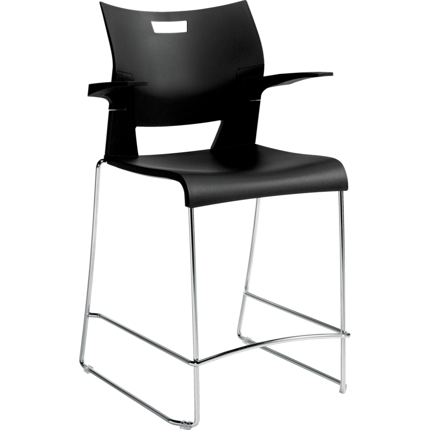 Global® Duet™ Counter Height Stool 24" with Arms Night