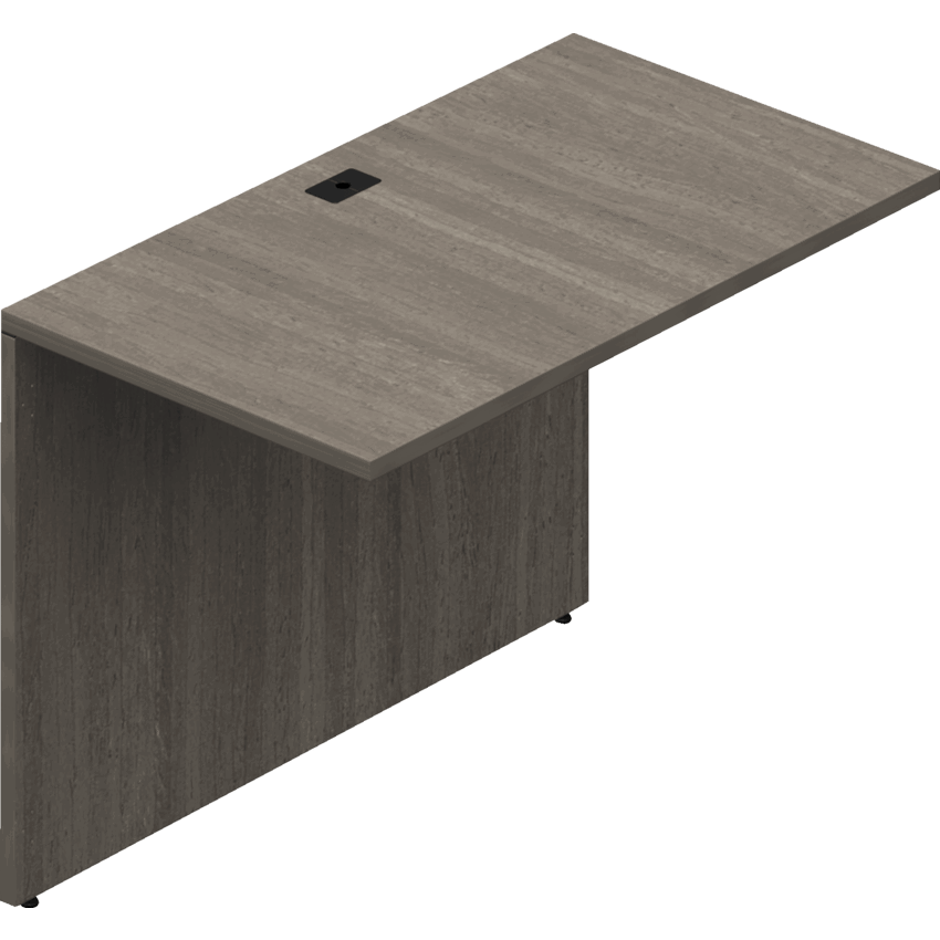 Offices to Go® Newland™ Flush Bridge 42"W x 24"D x 29-3/5"H Absolute Acajou