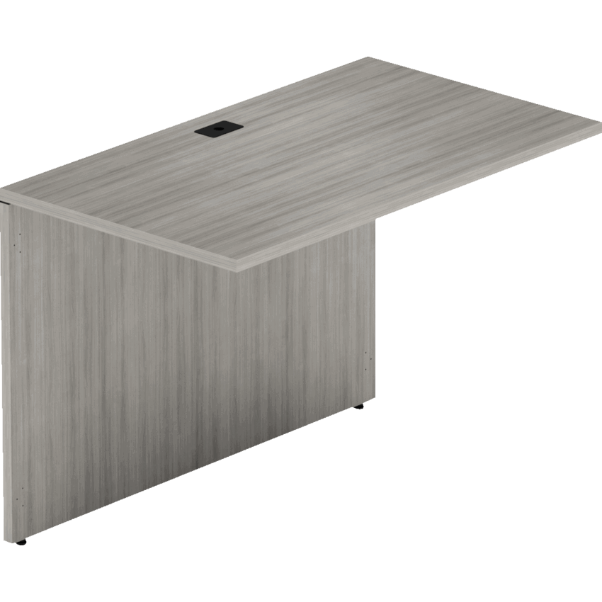 Offices to Go® Newland™ Flush Bridge 42"W x 24"D x 29-3/5"H Noce Grigio